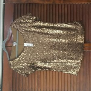Worthington Gold/Bronze Sequin Shirt